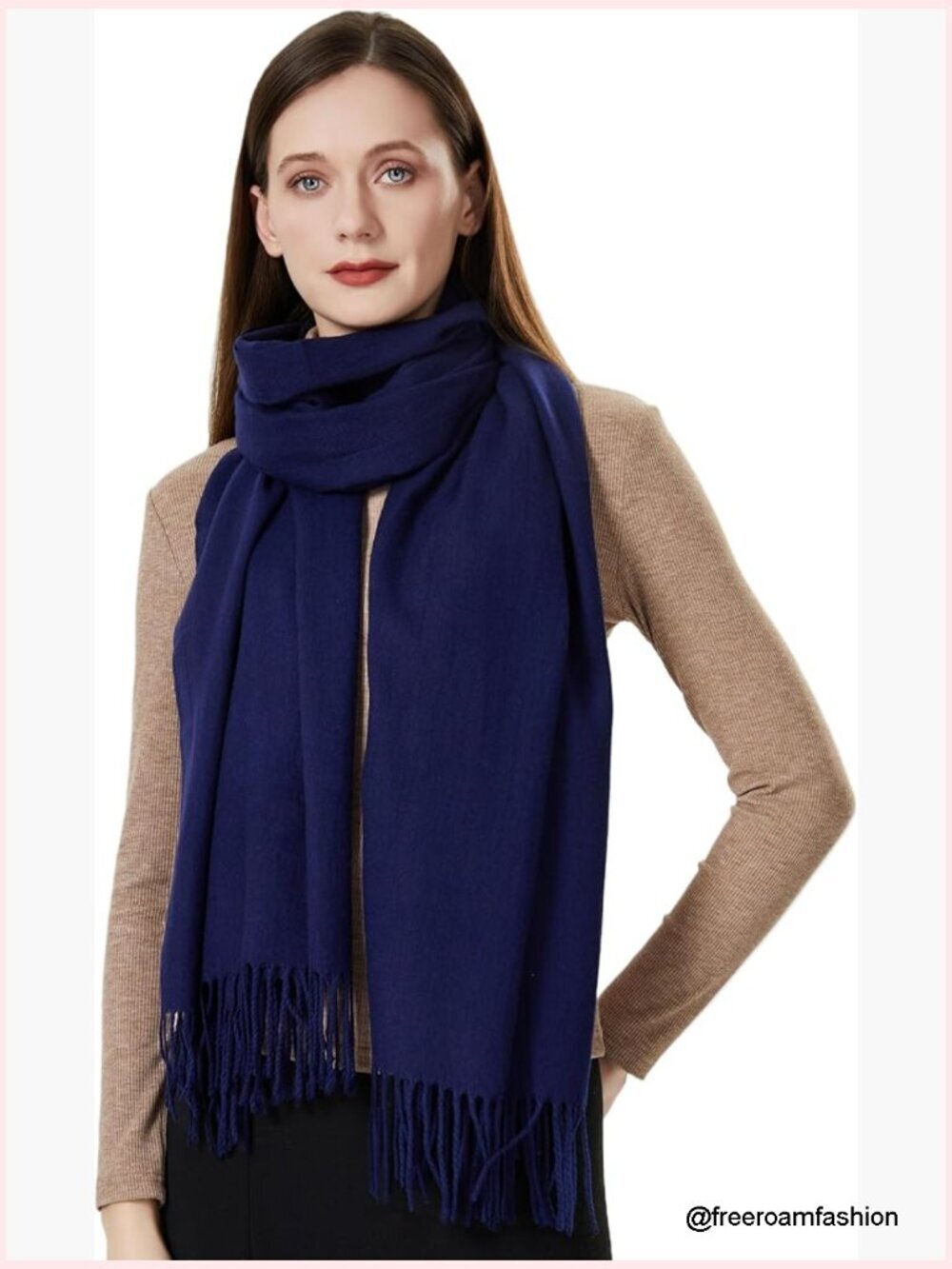 Soft Pashmina Shawl Wrap, 27.5x75 inches, Cotton Blend